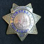 Paso Robles Township Constable Ken West's badge. Worn in 1947