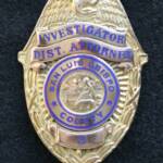 SLO County DA Investigator's badge from the 1960's